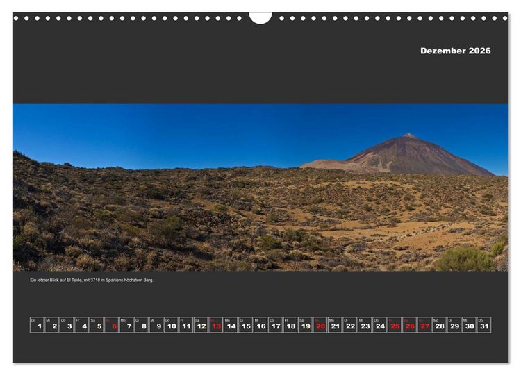 Produktbild: Teneriffa im Panorama (Wandkalender 2026 DIN A3 quer), CALVENDO Monatskalender