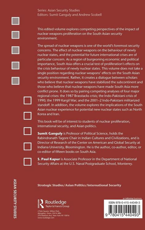Produktbild: Nuclear Proliferation in South Asia