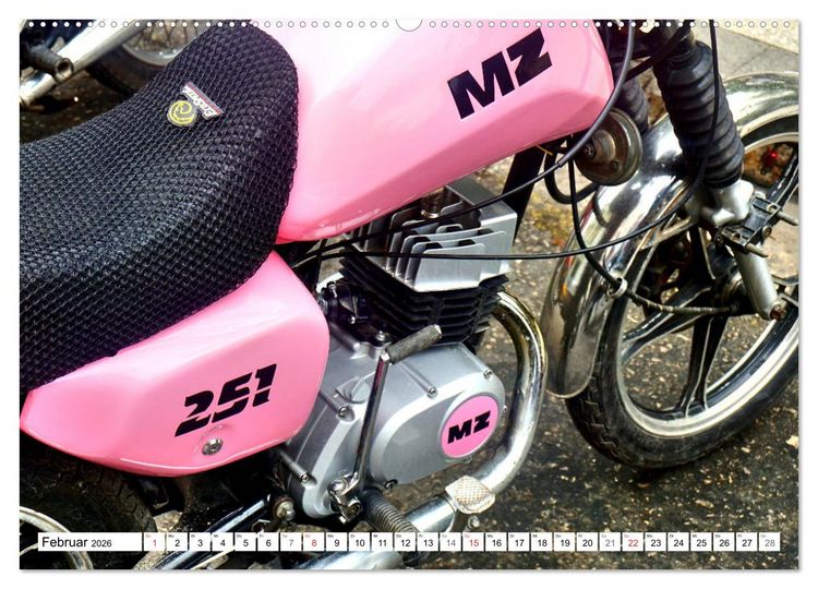 Produktbild: MZ ETZ 251 - Letztes Motorrad der DDR (hochwertiger Premium Wandkalender 2026 DIN A2 quer), Kunstdruck in Hochglanz
