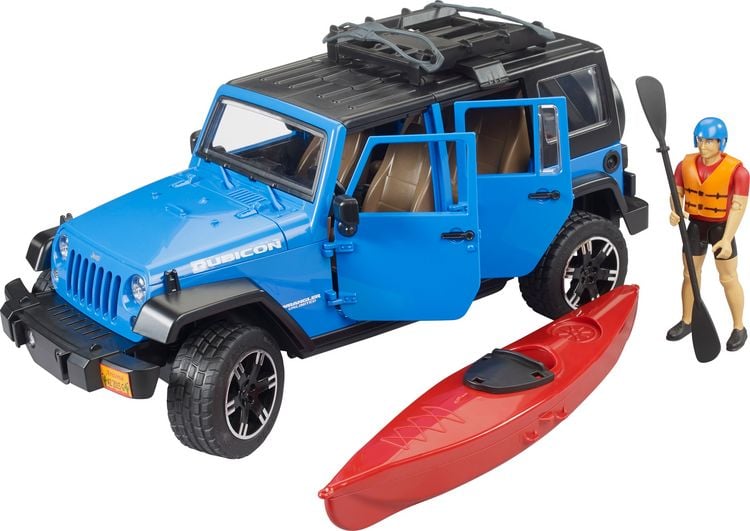 Produktbild: bruder 02529 Jeep Wrangler Rubicon Unlimited mit Kajak und Figur