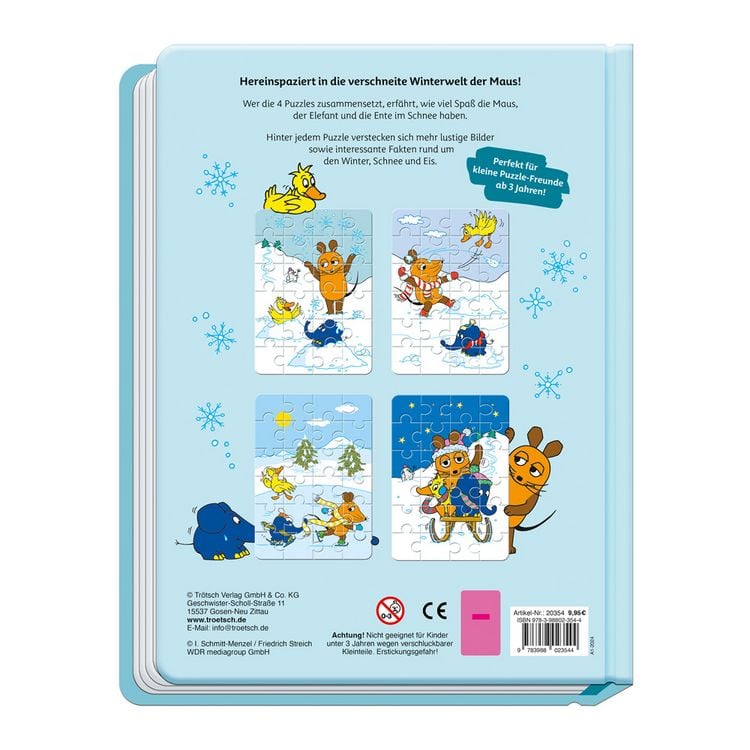 Produktbild: Tr&ouml;tsch Die Maus Winter-Puzzlebuch Puzzlebuch
