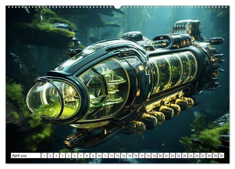 Produktbild: Futuristische U-Boote (Wandkalender 2026 DIN A2 quer), CALVENDO Monatskalender