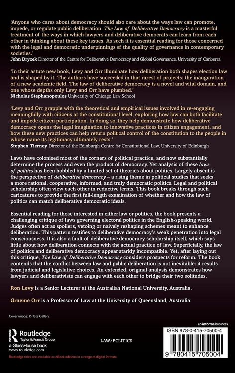Produktbild: The Law of Deliberative Democracy