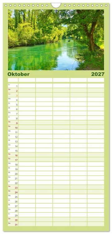 Produktbild: Familienplaner 2027 - Frankreichs Natursch&ouml;nheiten mit 5 Spalten (Wandkalender, 21 x 45 cm) CALVENDO