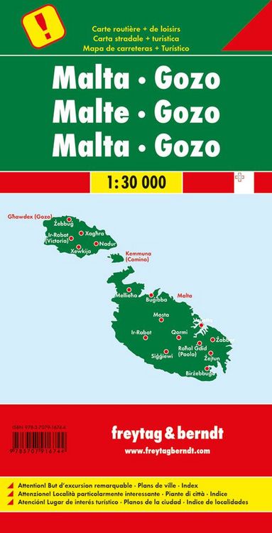 Produktbild: freytag & berndt Stra&szlig;enkarte Malta - Gozo 1:30.000