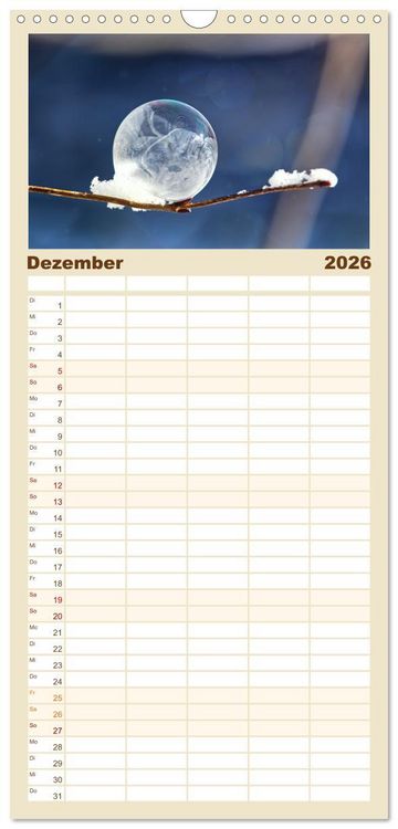 Produktbild: Familienplaner 2026 - Mein Sehnsuchtsort, die Natur mit 5 Spalten (Wandkalender, 21 x 45 cm) CALVENDO