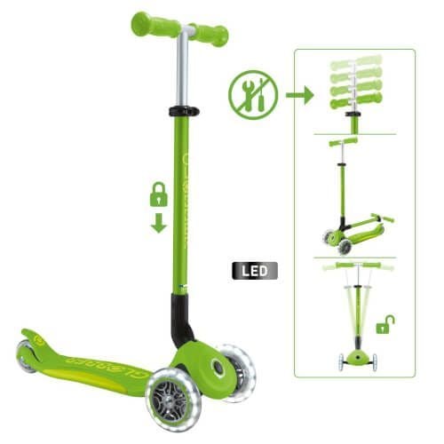 Produktbild: GLOBBER ELITE LIGHTS gr&uuml;n, mit Leuchtrollen