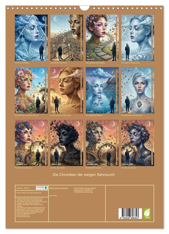 Produktbild: Die Chroniken der ewigen Sehnsucht (Wandkalender 2027 DIN A3 hoch), CALVENDO Monatskalender