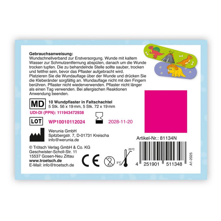 Produktbild: TR&Ouml;TSCH - Pflasterset Trostpflaster Dinosaurier
