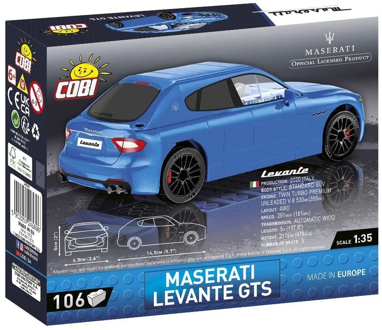 Produktbild: COBI 24569 - Maserati Levante GTS, Blau, Luxus-Sportwagen, Bausatz