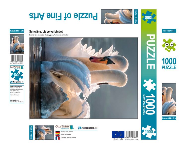Produktbild: CALVENDO Puzzle Schw&auml;ne, Liebe verbindet 1000 Teile Lege-Gr&ouml;&szlig;e 480 x 640 cm Foto-Puzzle Bild von Peter Roder