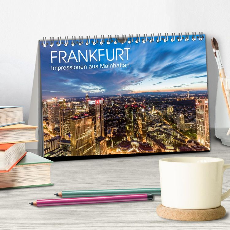 Produktbild: FRANKFURT Impressionen aus Mainhattan (Tischkalender 2026 DIN A5 quer), CALVENDO Monatskalender