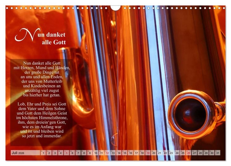 Produktbild: Lieder f&uuml;r Blechbl&auml;ser (Wandkalender 2026 DIN A3 quer), CALVENDO Monatskalender