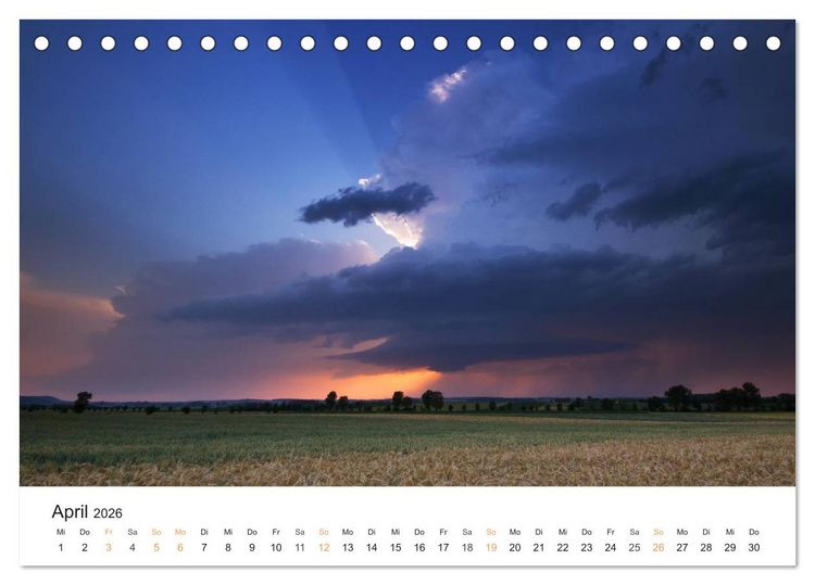 Produktbild: Faszination Gewitter (Tischkalender 2026 DIN A5 quer), CALVENDO Monatskalender