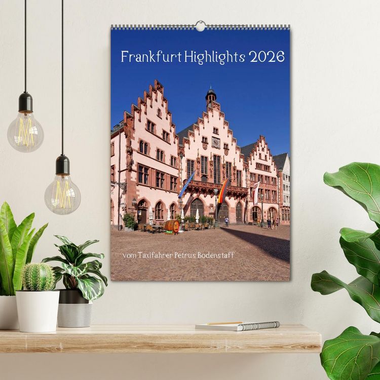 Produktbild: Frankfurt Highlights (Wandkalender 2026 DIN A2 hoch), CALVENDO Monatskalender