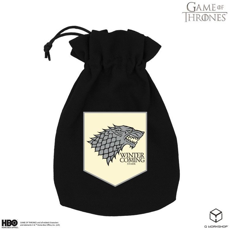 Produktbild: Pegasus QWO98192 - Game of Thrones, Stark, schwarz, W&uuml;rfelbeutel, 16,5cm