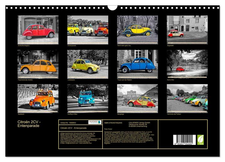 Produktbild: Citro&euml;n 2CV - Entenparade (Wandkalender 2026 DIN A3 quer), CALVENDO Monatskalender