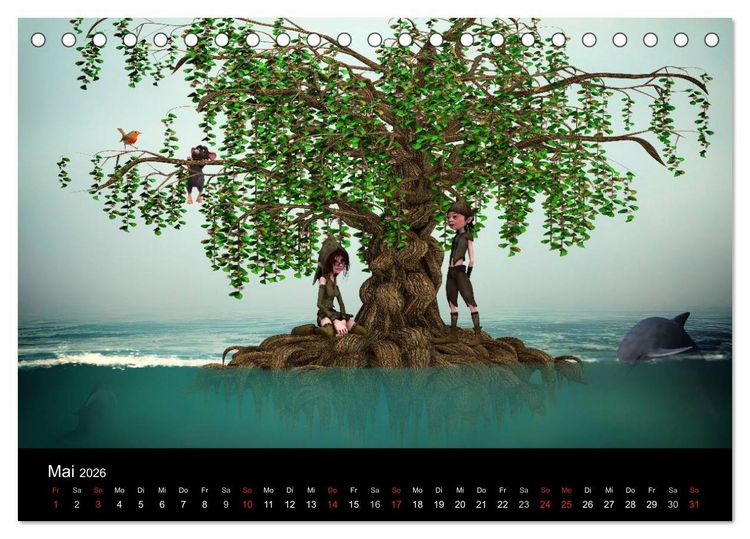 Produktbild: M&auml;rchenhaftes f&uuml;r Kinder (Tischkalender 2026 DIN A5 quer), CALVENDO Monatskalender