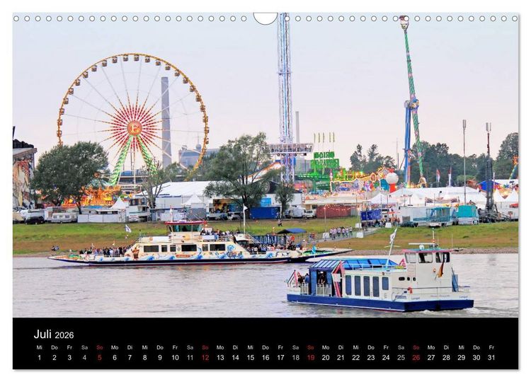 Produktbild: Von Ufer zu Ufer, Wege &uuml;ber den Rhein in D&uuml;sseldorf (Wandkalender 2026 DIN A3 quer), CALVENDO Monatskalender