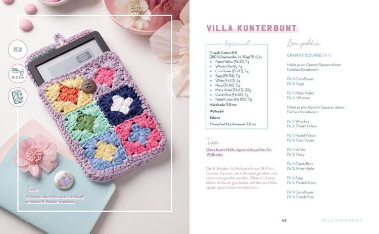 Produktbild: Buchh&uuml;llen h&auml;keln &ndash; mit crochetinglara