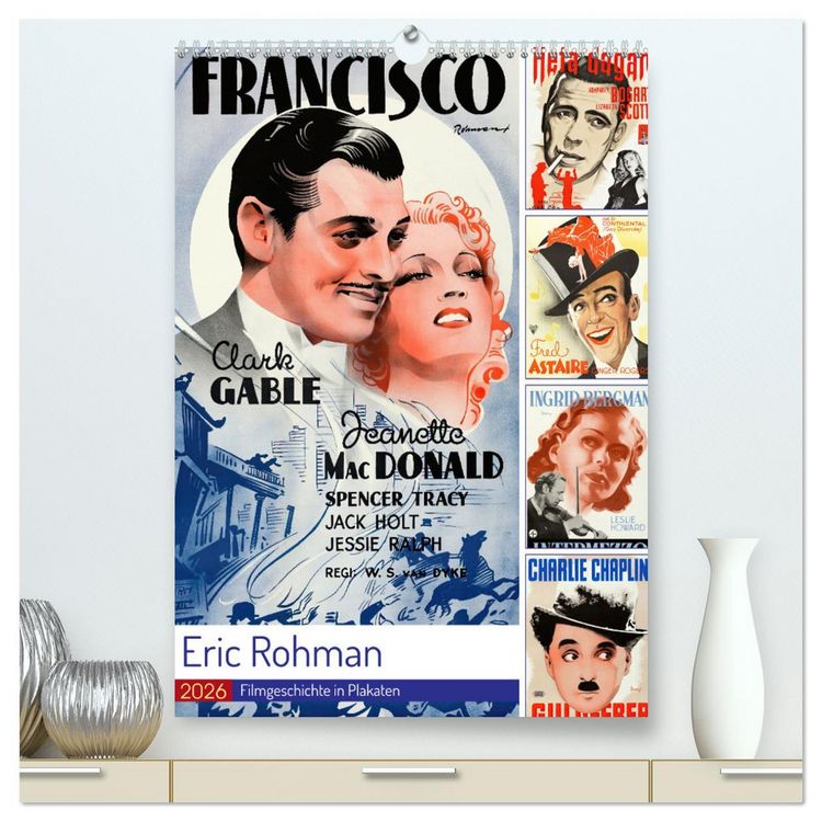 Produktbild: Eric Rohman - Filmgeschichte in Plakaten (hochwertiger Premium Wandkalender 2026 DIN A2 hoch), Kunstdruck in Hochglanz