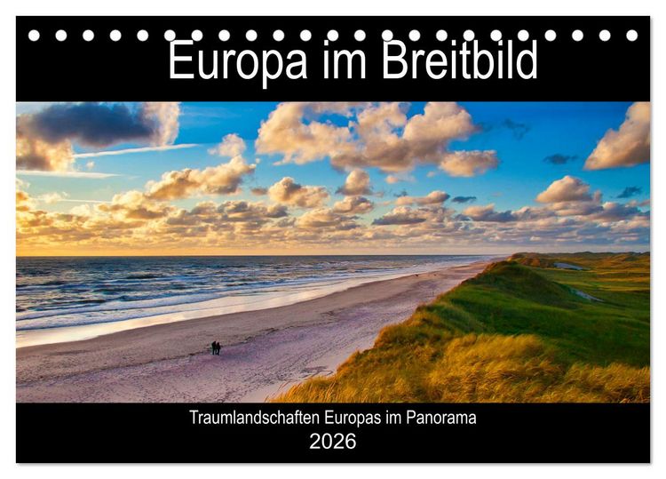 Produktbild: Europa im Breitbild (Tischkalender 2026 DIN A5 quer), CALVENDO Monatskalender