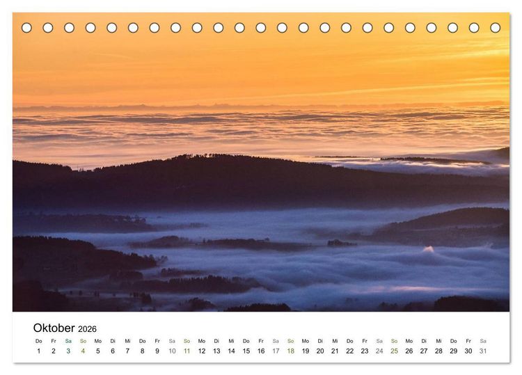 Produktbild: Traumlandschaften im Bayrischen Wald (Tischkalender 2026 DIN A5 quer), CALVENDO Monatskalender