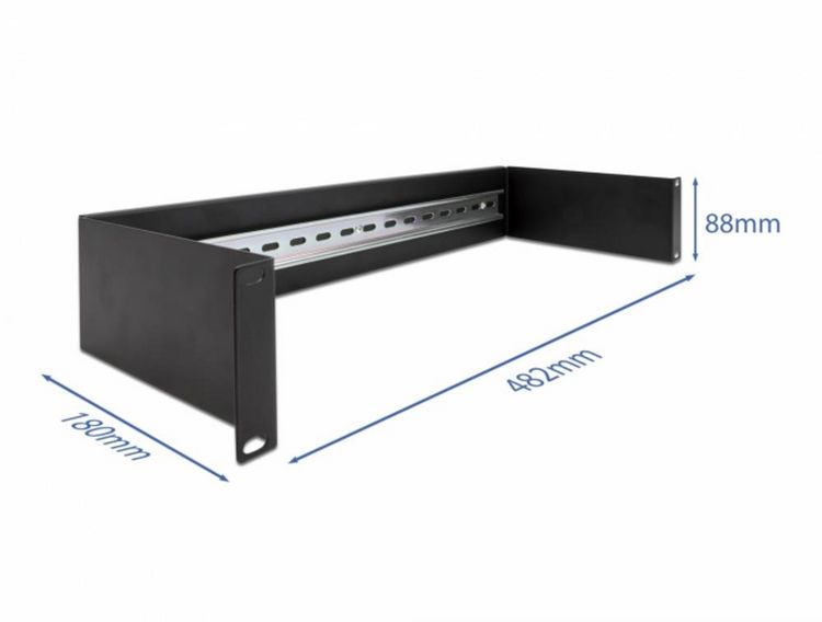 Produktbild: Delock 66884 19 Zoll Netzwerkschrank-Einschubsystem 2 HE Schwarz