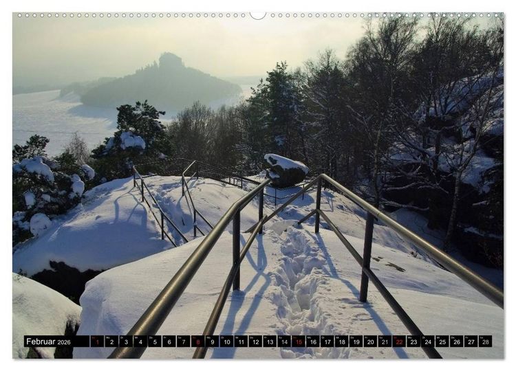 Produktbild: Elbsandsteingebirge (hochwertiger Premium Wandkalender 2026 DIN A2 quer), Kunstdruck in Hochglanz