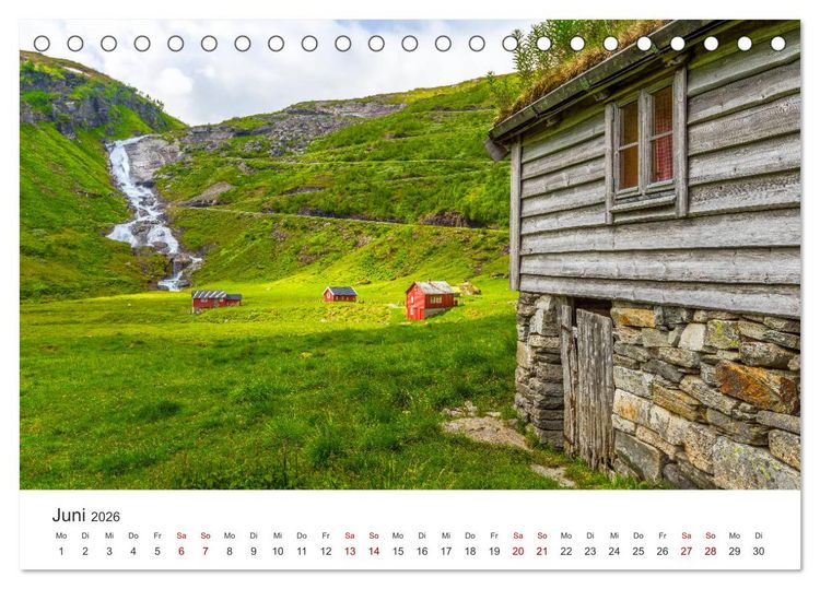 Produktbild: Wasserf&auml;lle in Norwegen (Tischkalender 2026 DIN A5 quer), CALVENDO Monatskalender
