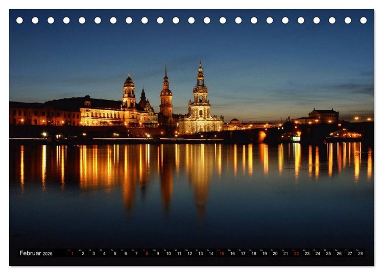 Produktbild: Elbflorenzansichten (Tischkalender 2026 DIN A5 quer), CALVENDO Monatskalender