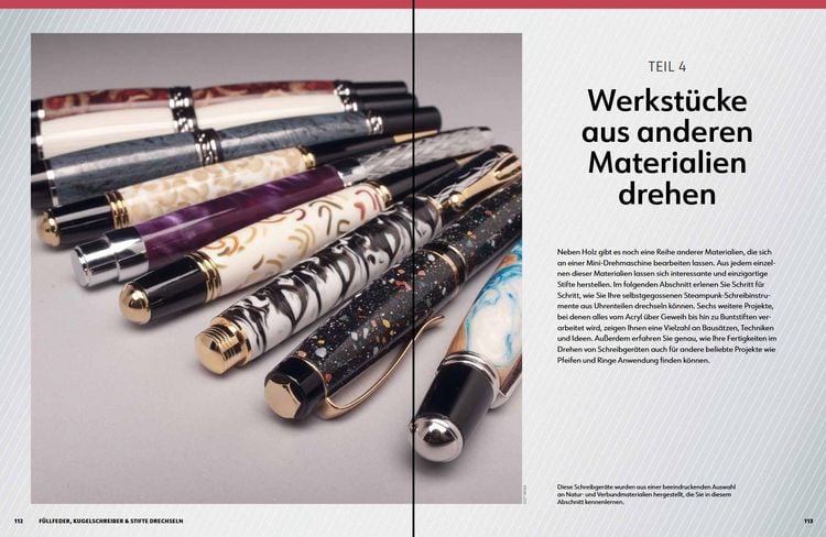 Produktbild: F&uuml;llfeder, Kugelschreiber & Stifte drechseln