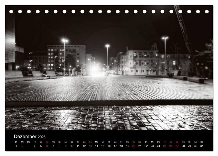 Produktbild: Bremerhaven - Blickpunkte Schwarzwei&szlig; (Tischkalender 2026 DIN A5 quer), CALVENDO Monatskalender