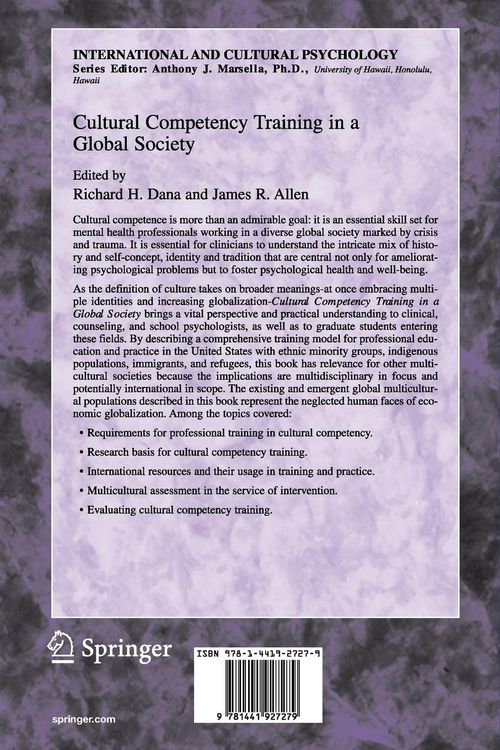 Produktbild: Cultural Competency Training in a Global Society