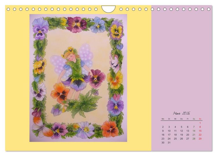 Produktbild: Blumen Elfen (Wandkalender 2026 DIN A4 quer), CALVENDO Monatskalender