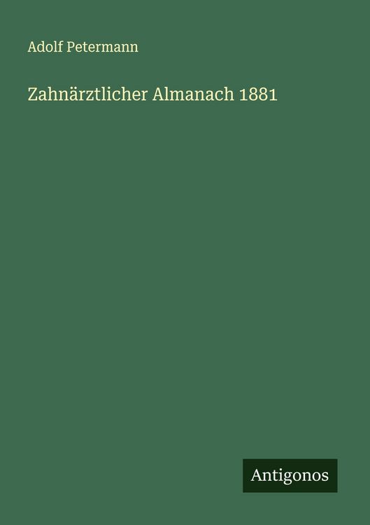 Produktbild: Zahn&auml;rztlicher Almanach 1881