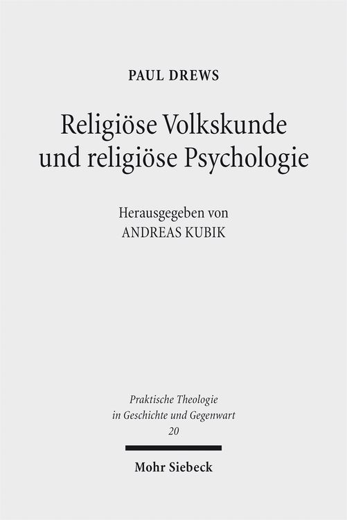 Produktbild: Religi&ouml;se Volkskunde und religi&ouml;se Psychologie