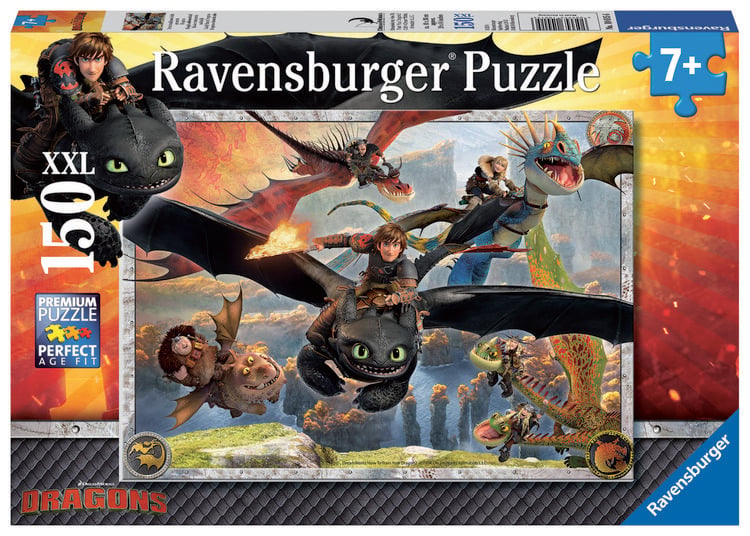 Produktbild: Puzzle Ravensburger DR: Drachenz&auml;hmen leicht gemacht 150 Teile XXL