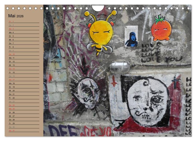 Produktbild: Street-Art Berlin (Wandkalender 2026 DIN A4 quer), CALVENDO Monatskalender