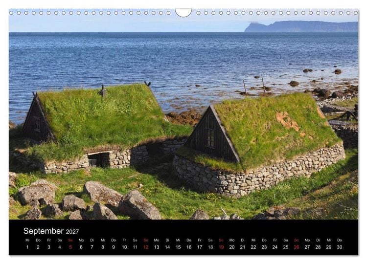 Produktbild: Island - Iceland (Wandkalender 2027 DIN A3 quer), CALVENDO Monatskalender