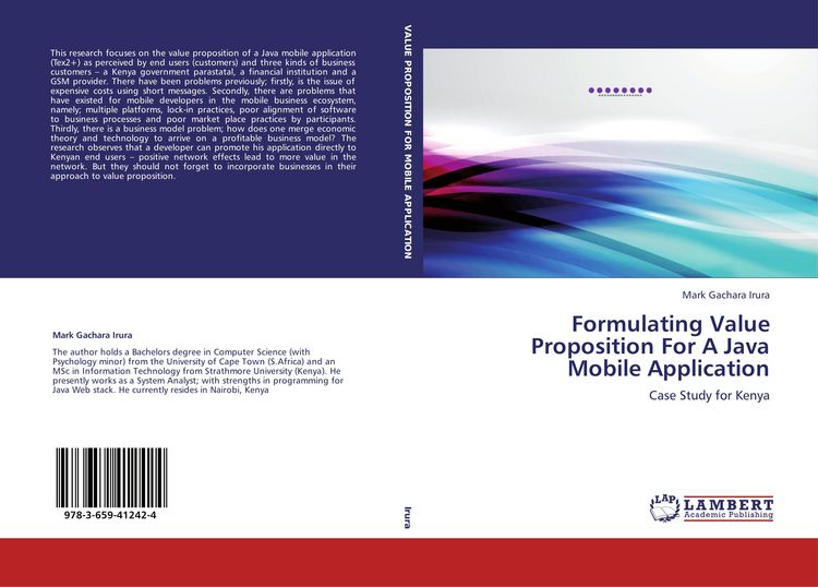 Produktbild: Formulating Value Proposition For A Java Mobile Application