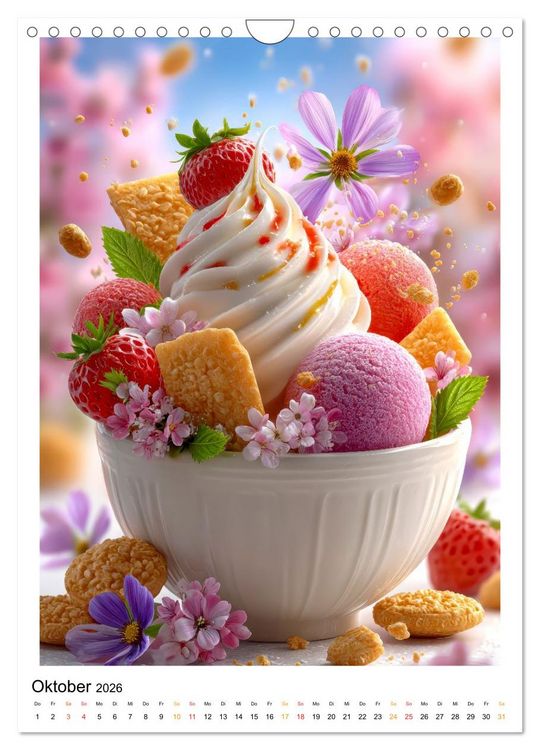 Produktbild: Lecker Eis (Wandkalender 2026 DIN A4 hoch), CALVENDO Monatskalender