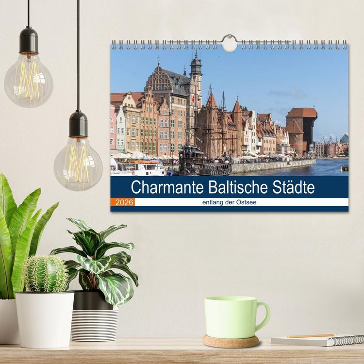 Produktbild: Charmante Baltische St&auml;dte entlang der Ostsee (Wandkalender 2026 DIN A4 quer), CALVENDO Monatskalender