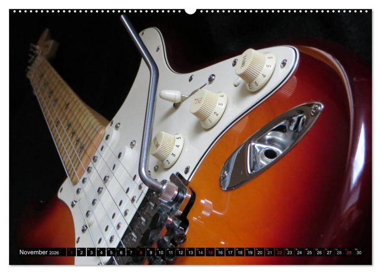 Produktbild: KULT GITARRE - Richie Sambora Stratocaster (Wandkalender 2026 DIN A2 quer), CALVENDO Monatskalender