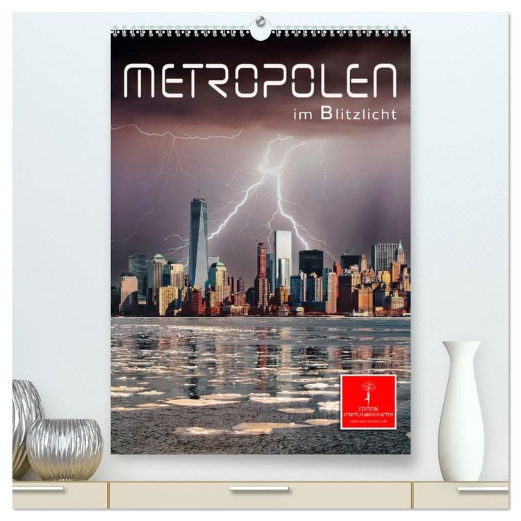 Produktbild: Metropolen im Blitzlicht (hochwertiger Premium Wandkalender 2026 DIN A2 hoch), Kunstdruck in Hochglanz