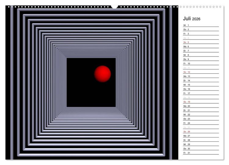 Produktbild: Mit Geometrie durch das Jahr (hochwertiger Premium Wandkalender 2026 DIN A2 quer), Kunstdruck in Hochglanz