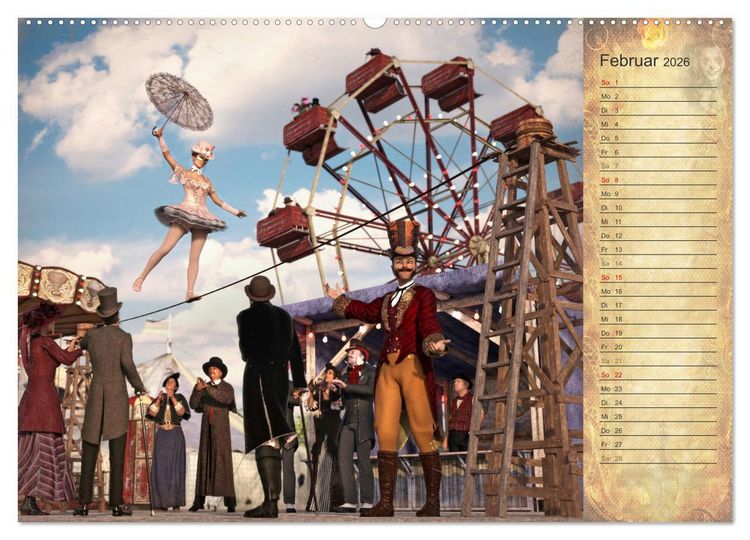 Produktbild: Steampunk Carnival (Wandkalender 2026 DIN A2 quer), CALVENDO Monatskalender