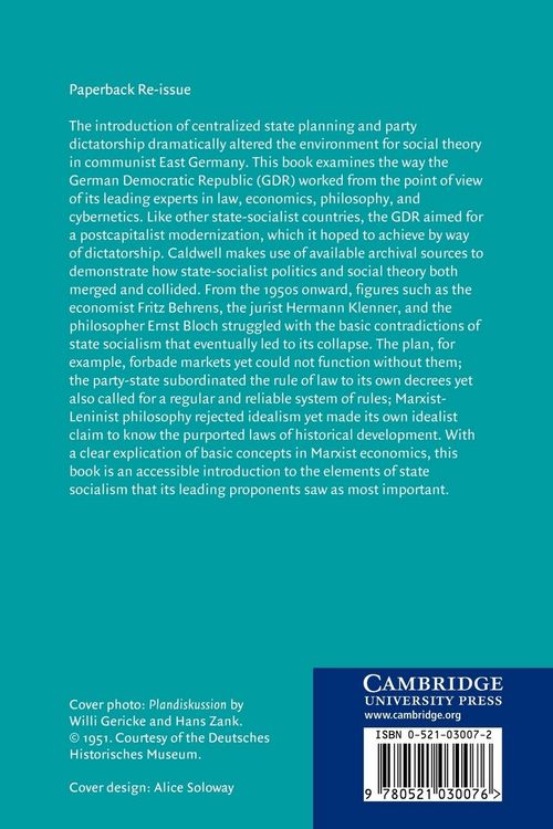 Produktbild: Dictatorship, State Planning, and Social Theory in the German Democratic Republic