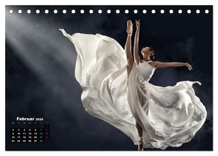 Produktbild: BALLETT - ein Hauch Magie (Tischkalender 2026 DIN A5 quer), CALVENDO Monatskalender