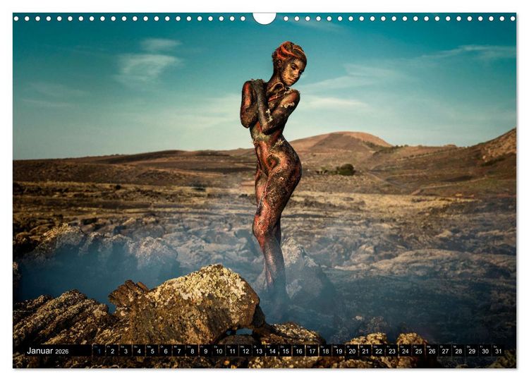 Produktbild: Naturwesen - Bodypainting K&ouml;rperlandschaften (Wandkalender 2026 DIN A3 quer), CALVENDO Monatskalender